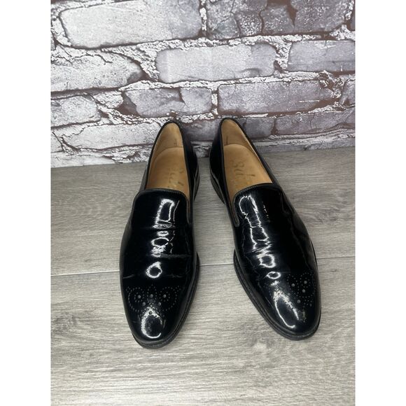 3DM Lifestyle Black Patent Loafers Dress Tuxedo Shoes Men’s Sz 8UK/8.5M US/42EU main image 12